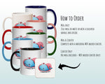 Kawaii Whale Valentines Day Gift for Boyfriend Husband - Custom Wedding Anniversary Coffee Mug for Couples - 11oz Ceramic SV0026