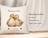 First Mothers Day Gift Personalised Present - Fluffy Duck Design Babygrow Tee Vest Gift for New Mums - Duck Design Matching Cushion SMC011