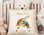 First Mothers Day Gift Personalised Present - Turtle Design Babygrow Tee Vest Gift for New Mum Gift from Baby Print Matching Cushion SMC009