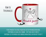 Personalised Valentines Day Mug Gift for Boyfriend Husband - Pinky Promise Custom Wedding Anniversary 11oz Coffee Mug for Couples SV003