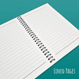 Monogrammed Initial Notebook Gift - Personalised Birthday Notebook for Her for Him - Sage Green Contrasting Colour Design NBK093