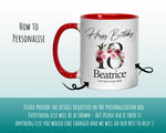 18th Birthday Gift for Her - Personalised Coffee Mug & Coaster - Age 18 Gift for Women - Ladies Floral Age Design Daughter Eighteen BNA18M