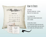 Personalised 2nd Anniversary Cotton Gift Cushion Two Years Custom Calendar Design Gift Valentines Present Wedding Cushion Pillow Gift CS558