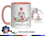 Personalised Yoga Mug Gift - Great Gift for Yoga Lovers and Yoga Instructors - Watercolour Yoga Design Mug & Coaster - Gifts for Her MGZ049