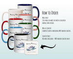Personalised Boat Mug Gift - Great Gift for Boat Owners and Sailors - Boating Decor Boats Design Mug & Coaster - New Boat Yacht Gifts MGZ370