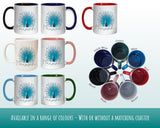 Personalised Peacock Mug Gift - Great Gifts for Animal Bird Lovers - Watercolour Peacock Feathers Plumage Design Mug & Coaster MGZ382