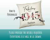 80th Birthday Gift for Women - Personalised 1945 Birthday Cushion Age 80 Gift for Her - Ladies Floral Age Design Mum Nan Gran Eighty BNC80C