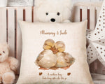 First Mothers Day Gift Personalised Present - Fluffy Duck Design Babygrow Tee Vest Gift for New Mums - Duck Design Matching Cushion SMC011