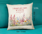 Mummy Gift Cushion - Personalised Scatter Cushion Pillow for Her Women - If Mummys Were Flowers Custom Name Gift for Mum Mothers Day BC004