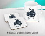 Personalised Motorbike Cushion Gift Printed Name Design - Motorcycle Gift for Men Him Cushion Throw Pillow Gift For Motorcyclist Gift CS0862