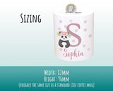 Personalised Money Box for Baby Girl - Panda Design New Baby Gift for New Mum Dad Parents - Pink Initial and Name Ceramic Piggy Bank MB012