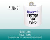 Motorbike Gift Personalised Motorcyclist Money Box Piggy Bank