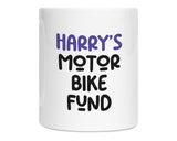 Motorbike Gift Personalised Motorcyclist Money Box Piggy Bank