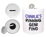 Running Gift Personalised Runners Money Box Piggy Bank