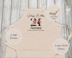 21st Birthday Gift for Women - Personalised Apron Happy Birthday Age 21 Gift for Her - Ladies Floral Design Granddaughter Twenty One BNA21AP