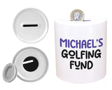 Golf Gift Personalised Golfer Money Box Piggy Bank