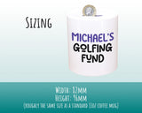 Golf Gift Personalised Golfer Money Box Piggy Bank