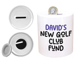 Golf Gift Personalised Golfer Money Box Piggy Bank
