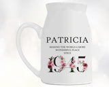 80th Birthday Gift for Women - Wonderful since 1945 Small Personalised Flower Pot Vase 80 Gift for Her Ladies Floral Design Nan Gran BND80