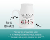 80th Birthday Gift for Women - Wonderful since 1945 Small Personalised Flower Pot Vase 80 Gift for Her Ladies Floral Design Nan Gran BND80