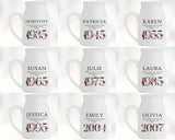 60th Birthday Gift for Women - Wonderful since 1965 Small Personalised Flower Pot Vase 60 Gift for Her Ladies Floral Design Mum Nan BND60