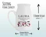 40th Birthday Gift for Women Wonderful since 1985 Small Personalised Flower Pot Vase 40 Gift for Her Ladies Floral Design Mum Daughter BND40