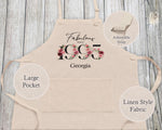 30th Birthday Gift for Her - Personalised Apron Happy Birthday Age 30 Gift for Women - Ladies Floral Design Daughter Niece Thirty BNC30AP