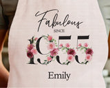 70th Birthday Gift for Women - Personalised Apron Happy Birthday 1955 70 Gift for Her - Ladies Floral Design Daughter Niece Seventy BNC70AP