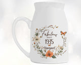 90th Birthday Gift for Women - Fabulous Since 1935 Small Personalised Flower Pot Vase 90 Gift for Her Ladies Floral Design Nan Gran BNL90