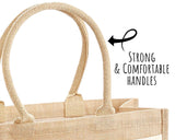 50th Birthday Gift For Women Personalised Jute Bag - Gift For Her Floral Tote Bag Gifts - Fifty 50 Fabulous Since 1975 Shopping Bag BNL50T