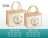 40th Birthday Gift For Women Personalised Jute Bag - Gift For Her Floral Tote Bag Gifts - Forty 40 Fabulous Since 1985 Shopping Bag BNL40T