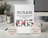 60th Birthday Gift for Women - Personalised Apron Happy Birthday 1965 60 Gift for Her - Ladies Floral Design Daughter Niece Sixty BND60AP
