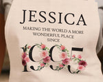 30th Birthday Gift for Women - Personalised Apron Wonderful Sincey 1995 30 Gift for Her - Ladies Floral Design Daughter Niece Thirty BNC30AP