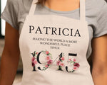 80th Birthday Gift for Women - Personalised Apron Wonderful Since 1945 80 Gift for Her - Ladies Floral Design Mum Nanny Nan Eighty BNC80AP