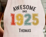 Personalised Apron for Mens 100th Birthday Gift for Him - Awesome Since 1945 100 Man Gift Retro Year Design Dad Grandad Hundred BNG100