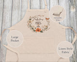 60th Birthday Gift for Women - Personalised Apron Fabulous Since 1965 Gift for Her - Ladies Floral Butterfly Design Mum Nan Sixty BNL60