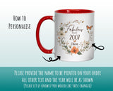 18th Birthday Gift for Her - Fabulous Since 2007 Personalised Mug Coaster Age 18 Gift for Women Ladies Floral Butterfly Daughter Girl BNL18M