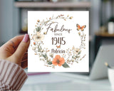 80th Birthday Card for Her - Fabulous Since 1945 Personalised With Name Age 80 Greetings Card for Women Ladies Daughter Mum Nan Wife BNL80
