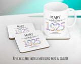100th Birthday Gift for Women - Personalised 1925 Birthday Cushion Age 100 Gift for Her - Ladies Floral Design Mum Nan Gran Hundred BNN100C