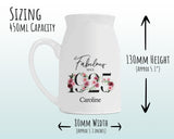 100th Birthday Gift for Women - Fabulous Since 1925 Small Personalised Flower Pot Vase 100 Gift for Her Ladies Floral Design Nan Gran BNC100