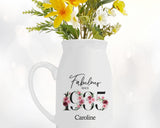 90th Birthday Gift for Women - Fabulous Since 1935 Small Personalised Flower Pot Vase 90 Gift for Her Ladies Floral Design Nan Gran BNC90