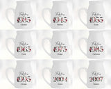 60th Birthday Gift for Women - Fabulous Since 1965 Small Personalised Flower Pot Vase 60 Gift for Her Ladies Floral Design Mum Nan BNC60