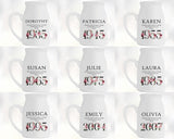 70th Birthday Gift for Women - Wonderful since 1955 Small Personalised Flower Pot Vase 70 Gift for Her Ladies Floral Design Nan Gran BND70