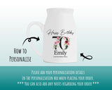 70th Birthday Gift for Women - Happy Birthday 70 Small Personalised Flower Pot Vase 1955 Gift for Her Ladies Floral Design Nan Gran BNA70