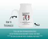70th Birthday Gift for Women - 70 and Fabulous Small Personalised Flower Pot Vase 1955 Gift for Her Ladies Floral Design Nan Gran BNK70