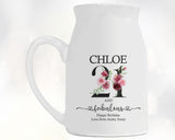 21st Birthday Gift for Her - 21 and Fabulous Small Personalised Flower Pot Vase 2004 Gift for Women Floral Design Daughter Sister BNK21