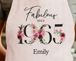 60th Birthday Gift for Women - Personalised Apron Happy Birthday 1965 60 Gift for Her - Ladies Floral Design Daughter Niece Sixty BNC60AP