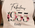 70th Birthday Gift for Women - Personalised Apron Happy Birthday 1955 70 Gift for Her - Ladies Floral Design Daughter Niece Seventy BNC70AP