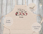 70th Birthday Gift for Women - Personalised Apron Happy Birthday 1955 70 Gift for Her - Ladies Floral Design Daughter Niece Seventy BNC70AP