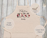 70th Birthday Gift for Women - Personalised Apron Happy Birthday 1955 70 Gift for Her - Ladies Floral Design Daughter Niece Seventy BNC70AP